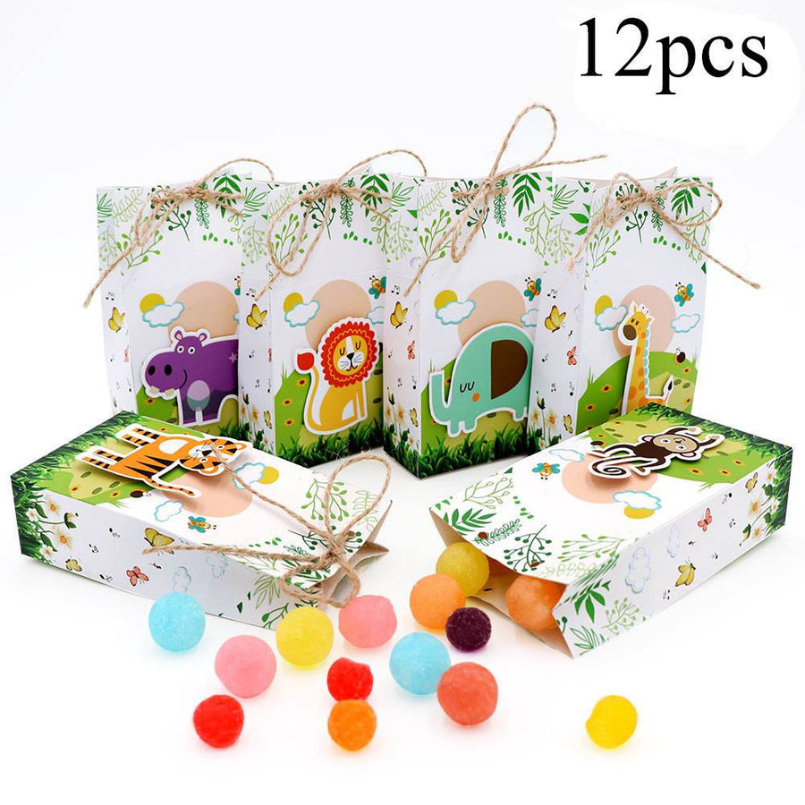 Set 12 cajas animales selva