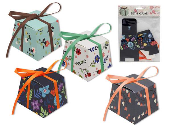 Set 2 cajas de regalo presentadas en display