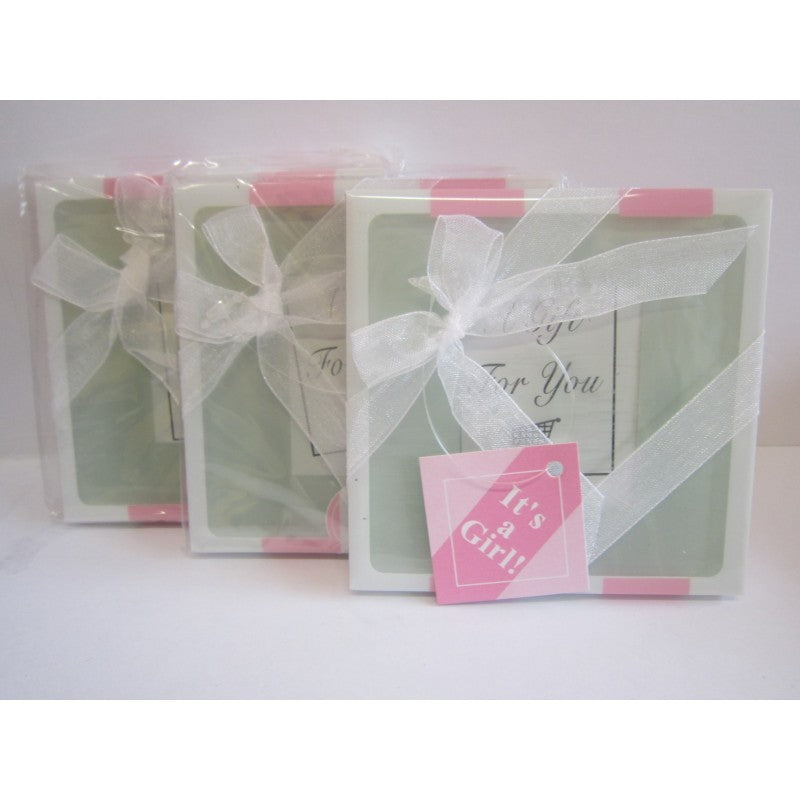 Set 2 posavasos "Newbaby" rosa
