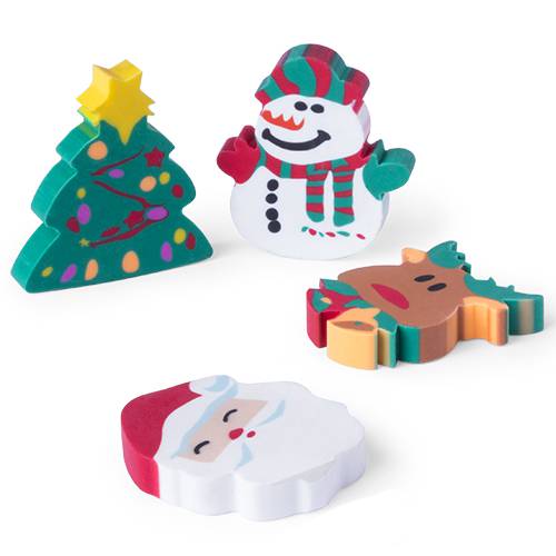 Set 4 gomas de borrar Navidad