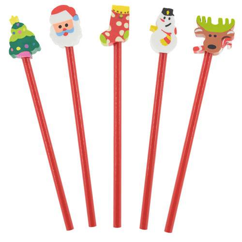 Set 5 lápices de Navidad