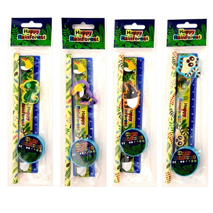 Set 4 piezas papelería animales de regalo