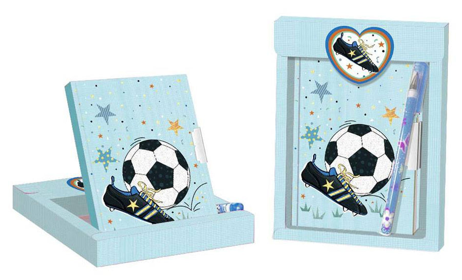 Set de regalo diario + bolígrafo fútbol
