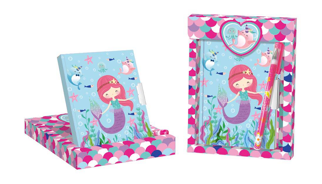 Set de regalo diario + bolígrafo sirenita