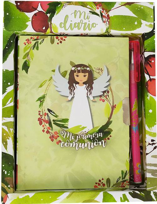 Set diario y bolígrafo mi primera comunión niña