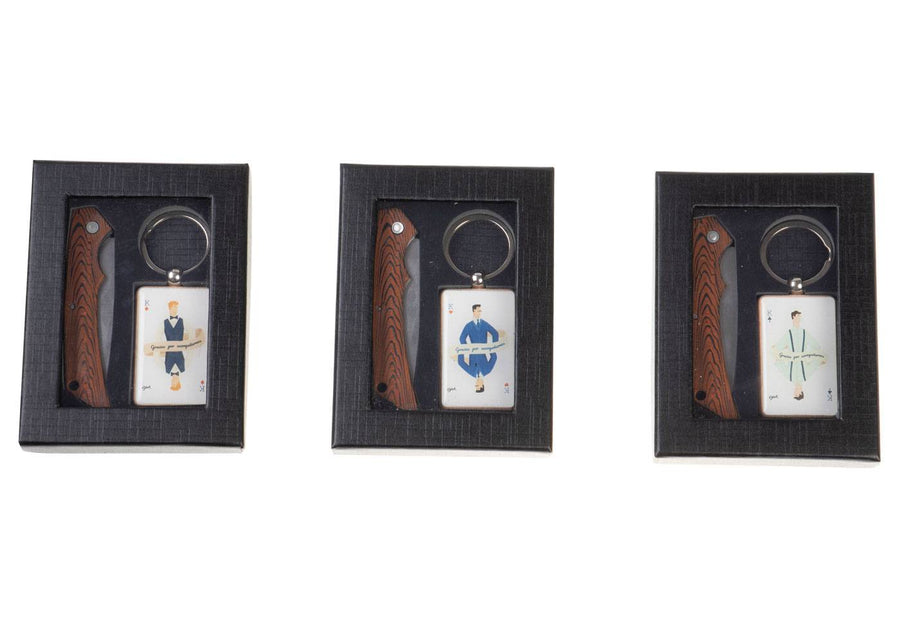 Set navaja + llavero en estuche de regalo cartamen