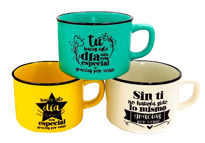 Taza "Gracias por venir"