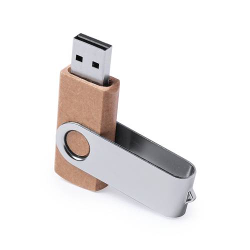 USB cartón reciclado 16 GB presentado en estuche