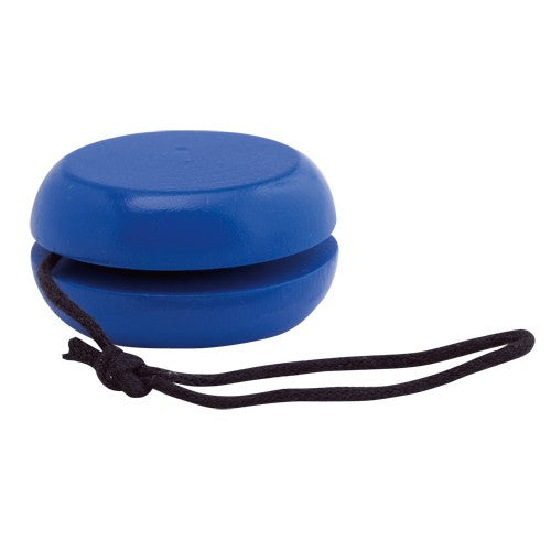 Yoyo de madera azul